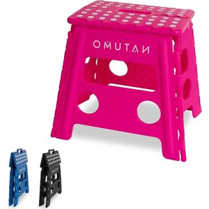 XL opstapkruk voor kinderen en volwassenen - opvouwbaar en antislip - klapkruk voor camping en tuin - 33 cm (roze)