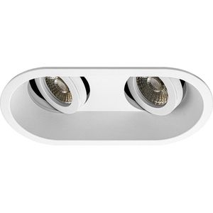 Premium Inbouwspot Kiefer Wit Dubbele verdiepte ronde spot Extra Warm Wit (2700K) Met Philips LED