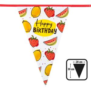 Boland - PE vlaggenlijn Fruit 'Happy Birthday' - Tropisch - Tropisch