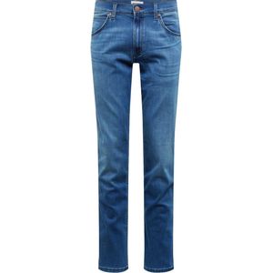 Wrangler Heren Jeans Broeken Greensboro regular/straight Fit Blauw 38W / 30L Volwassenen