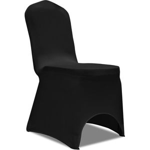 vidaXL - Hoes - voor - stoelen - 50 - stuks - (zwart)