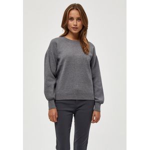 Minus Lupi Knit Pullover Truien & vesten Dames - Sweater - Hoodie - Vest- Lichtgrijs - Maat L
