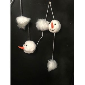 Sneeuwman guirlande slinger 1.4cm met sneeuwvlokken en sneeuwmannen