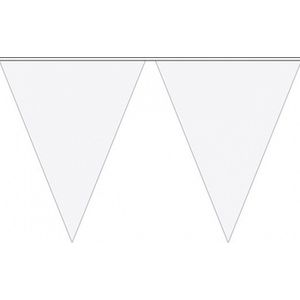 6x Vlaggenlijnen wit 10 meter - Slingers - Vlaggetjes - Bruiloft/huwelijk/communie/verjaardag versiering