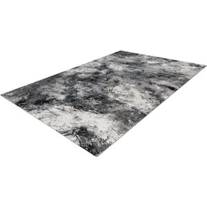 Pierre Cardin Pablo - Vintage - Super zacht - Shinny - 3D - Vloerkleed – hotel sjiek - design tapijt fraai – Karpet - 120x170- Grijs zilver zwart
