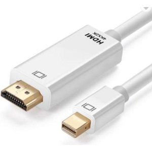 Techvavo® Mini DisplayPort naar HDMI Kabel - Thunderbolt naar HDMI Kabel - HDMI Kabel - 4K 30Hz Ultra HD - 1.8 meter