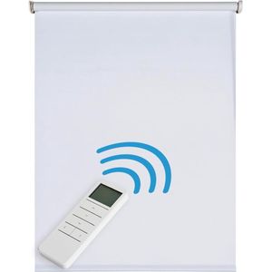 Elektrisch verduisteringsrolgordijn met afstandsbediening - Automatisch, wit, 180 x 250 cm