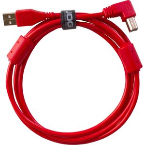 UDG Ultimate Audio Cable USB 2.0 A-B Red Angled 1m (U95004RD) - Kabel voor DJs