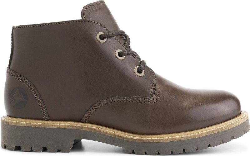 Travelin' Thorning Dames leren Halfhoge veterschoenen - Donkerbruin leer