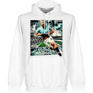 Sergio Aguero City Comic Hoodie - Wit  - XXL