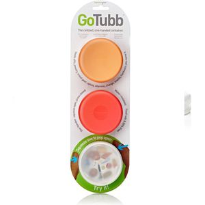 Human Gear GoTubb 3-Pack Medium Opbergdoosjes Clear/Red/Orange
