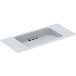 Wastafel 900x400x130 mm, zonder overloop, zonder kraangat, horizontale afvoer, KeraTect, wit