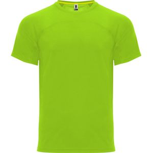 Limoen Groen unisex snel drogend Premium sportshirt korte mouwen 'Monaco' merk Roly maat S