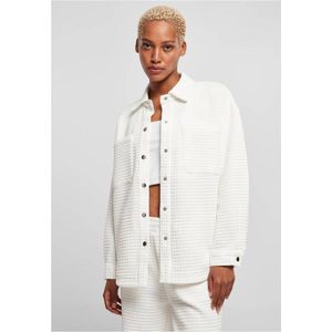 Urban Classics - Quilted Sweat Overshirt Blouse - L - Wit