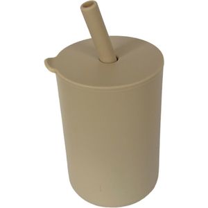 Sippy cup - beige - siliconen drinkbeker baby peuter kind - babycadeau