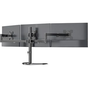 Drievoudige Monitorstandaard voor 27 Inch Schermen - Verstelbare Vrijstaande Monitorarm Met Draaibare En Kantelbare Armen - 10 kg Capaciteit