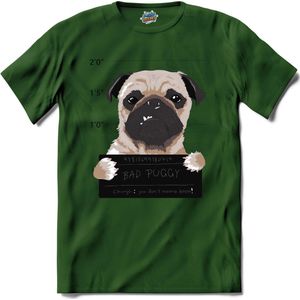 Bad Buggy | Honden - Dogs - Hond - T-Shirt - Unisex - Bottle Groen - Maat 4XL