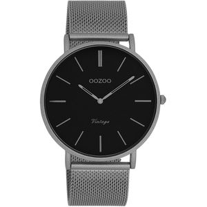 OOZOO Vintage series - Titanium horloge met titanium metalen mesh armband - C9928 - Ø44