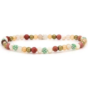 Karma Armband (Sieraad) Spiral CERISE XXS Elastic (green crystal) Green