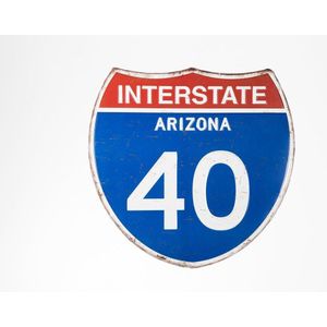 Signs-USA Interstate Arizona - retro verkeersbord - 40 x 39 cm