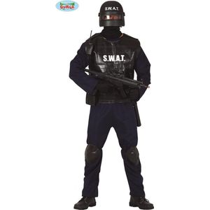 Fiestas Guirca - Kostuum Stoere SWAT zwart - Maat L/ 52-54