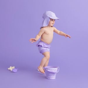 Swim Essentials - UV Zonnehoed Baby - Lila Panterprint - 4-8 jaar