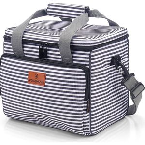 Koeltas, kleine, converteerbare lunchtassen, waterdichte lunchtassen, picknicktassen met schuimvulling, schuine lunchboxen, tas voor kantoor, school, camping, 12 liter