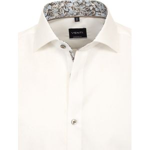 Gebroken Wit Overhemd Heren Strijkvrij Modern Fit Venti - XXL