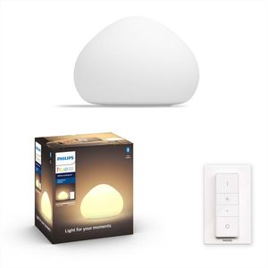 Philips Hue Wellner Tafellamp - Warm Tot Koelwit Licht - E27 - Wit - 8,5W - Bluetooth