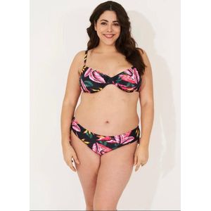 Bikini Set 2 delig- Nieuw collectie Grote maten beugel bikini set (Niet Voorgevormd) Lingerie&Badmode- Badpak Strandkleding VM360- Zwart tropisch blad- Maat 52
