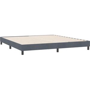 vidaXL - Bedframe - zonder - matras - 180x220 - cm - fluweel - donkergrijs