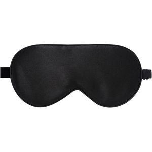 Naturaal moerbeizijde slaapmasker - verstelbaar - 1 stuk - zwart - 100% biologische zijde