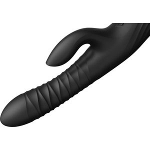 Zalo - Mose - Stotende Tarzan Vibrator - Thrusting Rabbit Vibrator - Zwart