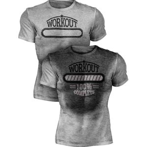 Motiverend Training Workout T-Shirt | Zweet geactiveerd | 100% Complete | M