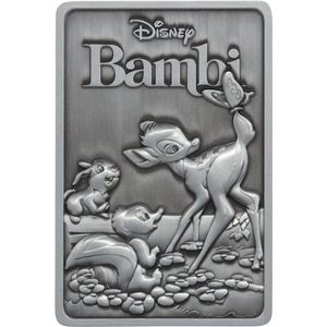 FaNaTtik Bambi Verzamelobject Disney Ingot Limited Edition Zilverkleurig