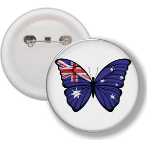 Button Met Speld - Vlinder Vlag Australië