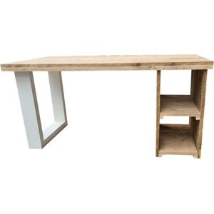 Wood4you - Bureau - San Carlos - steigerhout - Wit - 170/70 cm