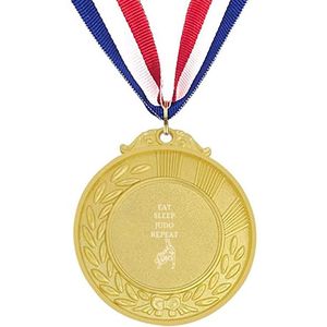 Akyol - eat sleep judo repeat medaille goudkleuring - Judo - beste sporter - sport - cadeautje - verrassing