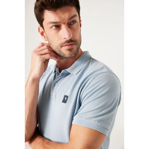 GARCIA Heren Polo Blauw - Maat XL