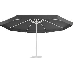 vidaXL Parasol Vervangingsdoek - 500 cm - Antraciet Parasoldoek - Parasolvlak - Zonnescherm - Buitenzonwering - Tuinaccessoires