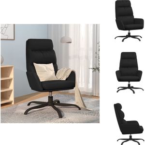 vidaXL Relaxstoel - Comfort - Kunstleer - 70x77x98 cm - Zwart - Fauteuil