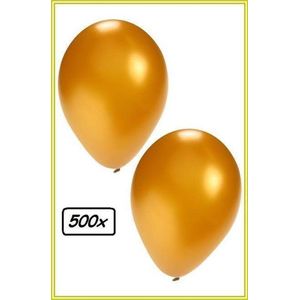 Ballonnen 500x goud - geschikt voor lucht en helium