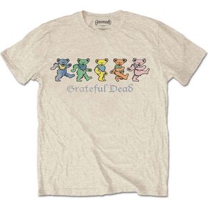 Grateful Dead - Dancing Bears Heren T-shirt - M - Creme