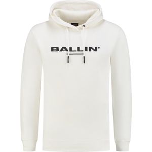 Ballin Amsterdam - Heren Slim fit Sweaters Hoodie LS - Off White - Maat M