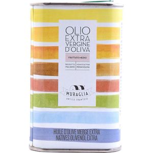 Muraglia Olijfolie Extra Virgine - Medio Frutata - Blik 25 cl - Italiaanse olijfolie uit Puglia - Premium olijfolie