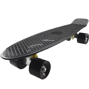 Verfez  - Zwart – 22 inch (56CM) | skateboard | Longboard | Cruiser Skate Board | Board voor Meisjes en Jongens | Skate