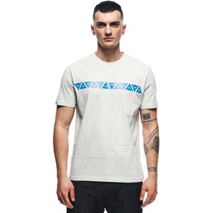 Dainese Dainese T-Shirt Stripes Light Gray Directoire Blue - Maat M -