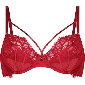 Hunkemöller Dames Lingerie Niet-voorgevormde beugel bh Charlotta - Rood - maat F80