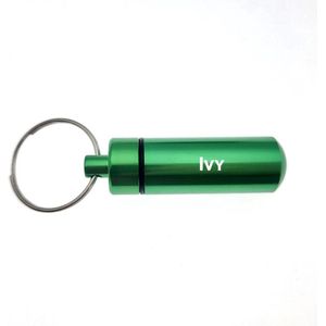 Sleutelhanger - Pillenkoker - Met Naam - Ivy - Medicatie - Identiteitskoker - Groen