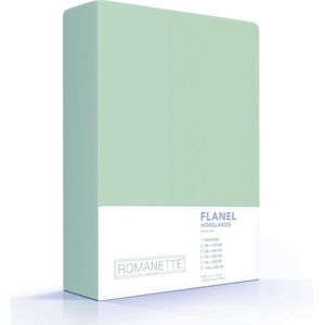 Excellente Flanel Hoeslaken Tweepersoons Groen | 140x200 | Ideaal Tegen De Kou | Heerlijk Warm En Zacht